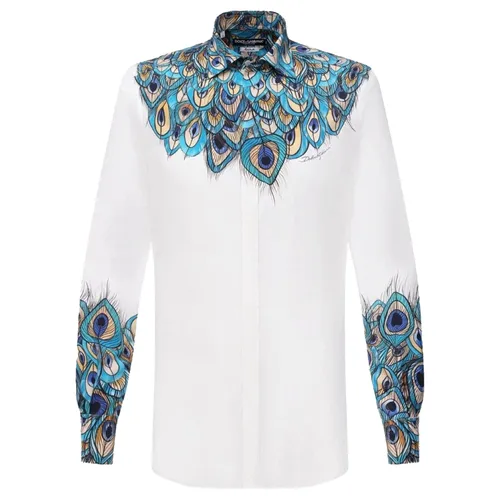 Thời trang Dolce & Gabbana Áo sơ mi Có sẵn - Áo Sơ Mi Nam Dolce & Gabbana D&G G5GB5T HP58W HT2EW Màu Trắng Size 40 - Vua Hàng Hiệu