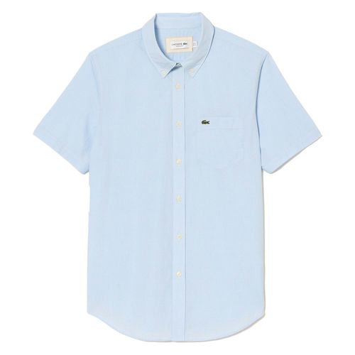 Áo Sơ Mi Nam Lacoste Men's Regular Fit Gingham Check Shirt CH2879-51-F6Z Màu Xanh Blue Size 40-1