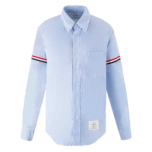 Áo Sơ Mi Nam Thom Browne Light Blue Oxford University Stripe RWB Armband MWL311E-00098-480 Màu Xanh