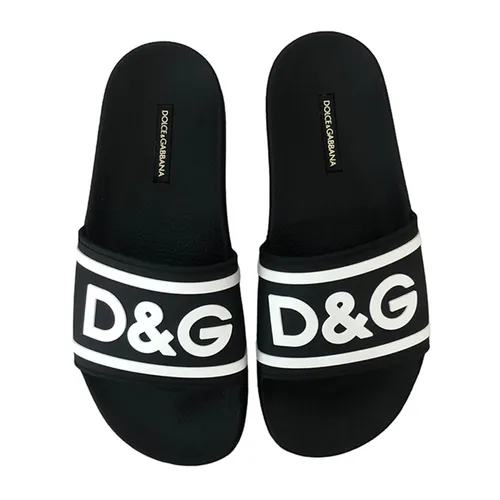 Dép Dolce & Gabbana D&G Slides With DG Logo CS1732B9L738B939 Màu Đen Size 41
