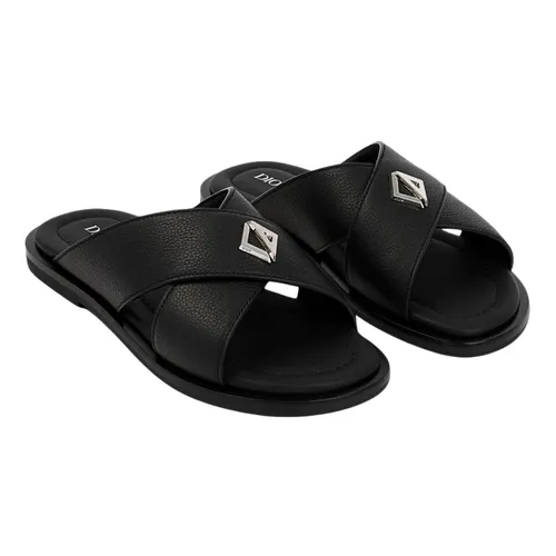 Dép Dior - Dép Nam Dior Alias Black Grained 3SA125YJK 900 Màu Đen - Vua Hàng Hiệu