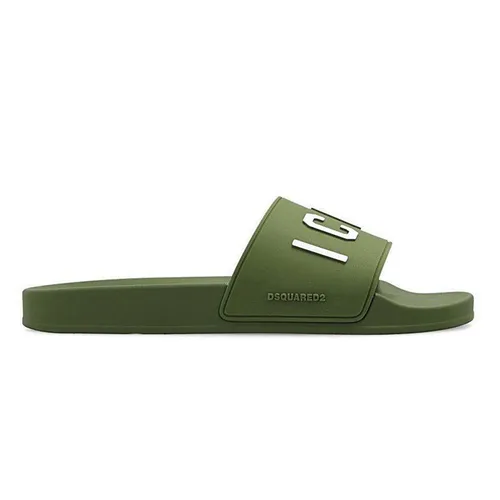 Dép Nam Dsquared2 Be Icon Slides FFM0023172035168066 Màu Xanh Green Size 40