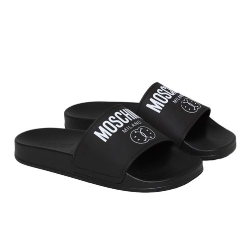 Dép Nam Moschino Couture x Smiley Sandals MB28512G1FG12 Màu Đen Size 41-1