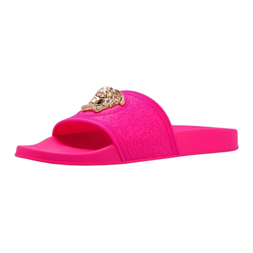 Dép Nữ Versace With Medusa Gold Logo In Pink DSR262CN DGOM8 1P86V Màu Hồng