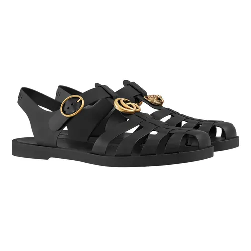 Dép Gucci Cao su - Dép Nam Gucci Rubber Buckle Strap 463463 J8700 1000 Màu Đen Size 6 - Vua Hàng Hiệu