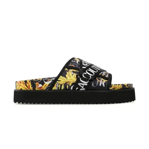 Dép Sandal Versace Jeans Couture Logo Baroque Slides 74YA3SM2ZS634G89 Màu Đen Vàng Size 42 - Dép - Vua Hàng Hiệu
