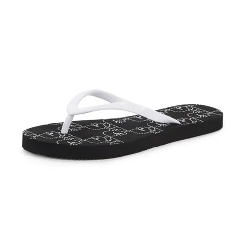 Dép Karl Lagerfeld - Dép Xỏ Ngón Karl Lagerfeld Zoya Flip Flops 0400016056913 Màu Đen Trắng Size 41 - Vua Hàng Hiệu