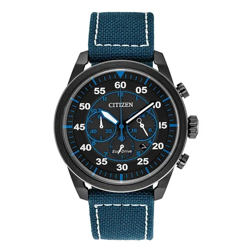 Đồng Hồ Nam Citizen Avion Black Dial Blue Nylon Strap CA4215-39E Màu Xanh Blue
