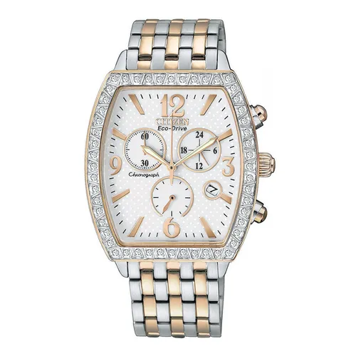 Đồng hồ - Đồng Hồ Nam Citizen Eco Drive Chronograph FB1276-59A Màu Vàng Bạc - Vua Hàng Hiệu