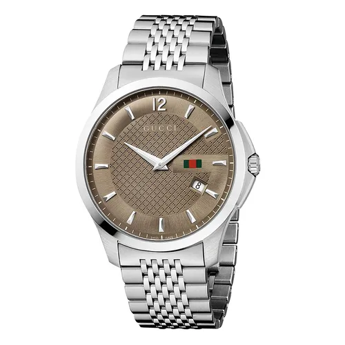Gucci - Đồng Hồ Nam Gucci G-Timeless Brown Dial Stainless Steel Mens Watch YA126310 Màu Bạc - Vua Hàng Hiệu