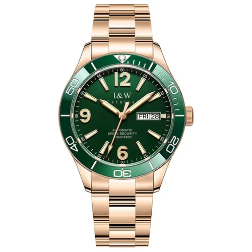 Đồng Hồ Nam I&W Carnival 586G1 Automatic Phối Màu Xanh Vàng - Đồng hồ - Vua Hàng Hiệu