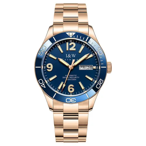 Đồng hồ - Đồng Hồ Nam I&W Carnival 586G2 Automatic Màu Vàng Xanh - Vua Hàng Hiệu
