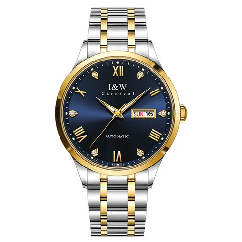 Đồng Hồ Nam I&W Carnival 679G2 Automatic Màu Xanh Bạc - Đồng hồ - Vua Hàng Hiệu
