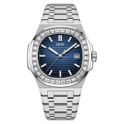 Đồng Hồ Nam I&W Carnival 721G1 Automatic Màu Xanh Bạc - Đồng hồ - Vua Hàng Hiệu