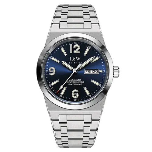 Đồng Hồ Nam I&W Carnival 730G1 Automatic Màu Xanh Bạc - Đồng hồ - Vua Hàng Hiệu