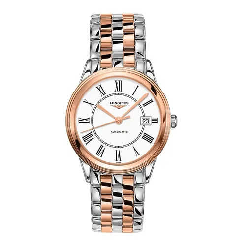 Đồng Hồ Nam Longines Flagship L4.974.3.91.7 Màu Bạc Vàng Hồng