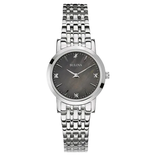 Đồng hồ - Đồng Hồ Nữ Bulova Quartz 96P148 Màu Đen Bạc - Vua Hàng Hiệu