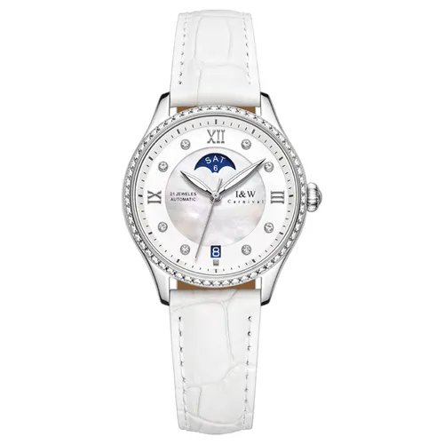 Đồng Hồ Nữ I&W Carnival 582L1 Automatic Màu Trắng