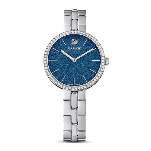 Đồng Hồ Nữ Swarovski Cosmopolitan Watch Swiss Made, Metal Bracelet, Blue, Stainless Steel 5517790 Màu Xanh Bạc