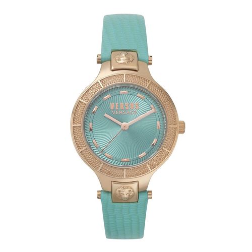 Đồng Hồ Nữ Versus Versace Claremont Green Dial Leather Ladies Watch VSP480418 Màu Xanh Pastel