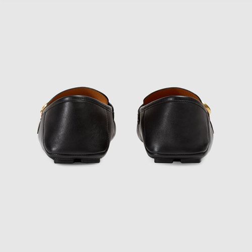 Giày Lười Nam Gucci GG Leather Driver With Web Black 450891-DTM10-1060 Màu Đen Size 43-2