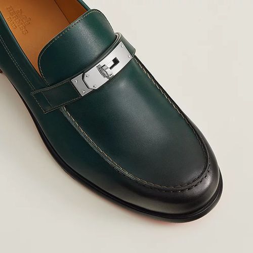 Giày Lười Nam Hermès Destin Loafer Màu Xanh Lá-6