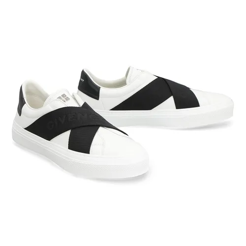 Giày Slip On Nam Givenchy White Leather With Double Webbing Strap Highlights BH0096H1HD/116 Màu Đen Trắng Size 39 - Giày - Vua Hàng Hiệu