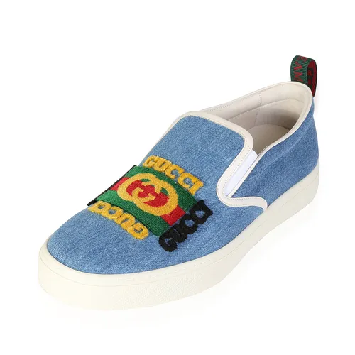 Giày Slip On Nam Gucci GC155 Màu Xanh Size 42