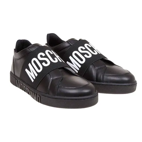 Giày Slip On Nam Moschino MB15032G1EGA100A Màu Đen Trắng Size 41