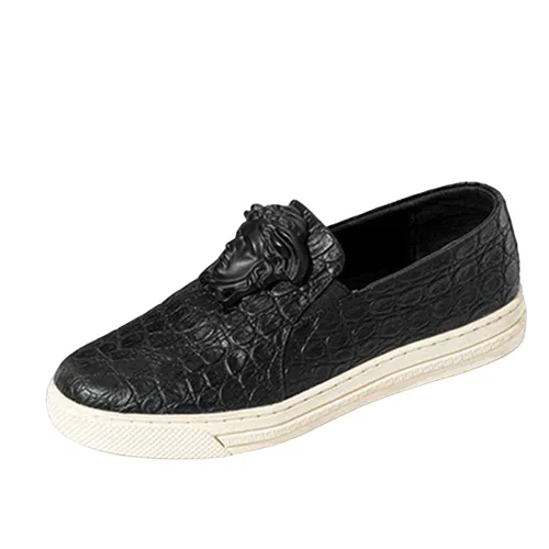 Giày Slip On Nam Versace VS9999 Màu Đen Size 40
