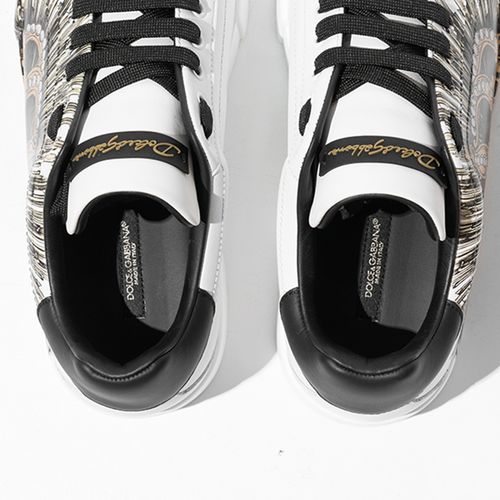 Giày Sneaker Nam Dolce & Gabbana D&G CS1558AN108HWL66 Màu Đen Trắng Size 7.5-4