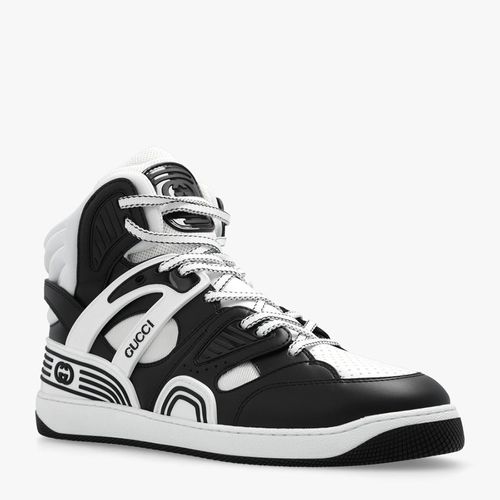 Giày Sneaker Nam Gucci Basket Low Top 673087 2SH80-1064 Màu Đen Trắng-4
