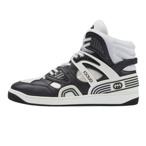 Giày Sneaker Nam Gucci Basket Low Top 673087 2SH80-1064 Màu Đen Trắng-1
