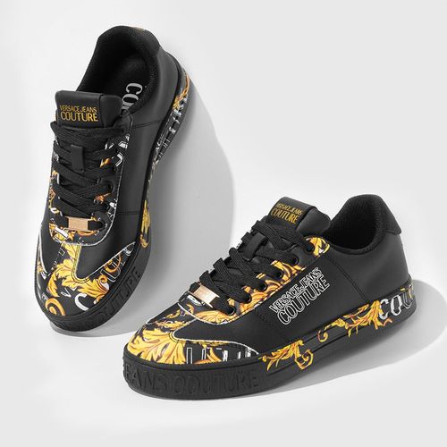 Giày Sneaker Nam Versace 74YA3SK6ZP263G89 Màu Đen Vàng Size 40-4