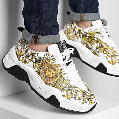 Giày Sneaker Nam Versace Mặt Trời 72YA3SF6 ZP096 G03 Màu Vàng Trắng Size 40-6