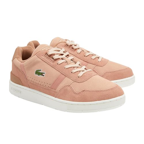 Giày Thể Thao Lacoste T-Clip Leather Trainers 44SMA0082 Màu Hồng Nâu Size 44
