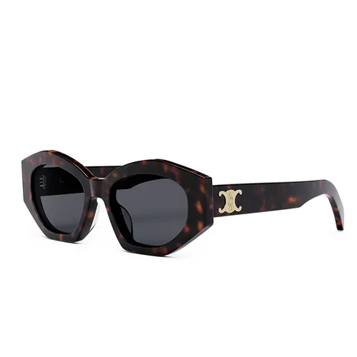 Kính Mát Celine Triomphe 08 Sunglasses In Acetate Red Havana CL40238U Màu Nâu/Xám