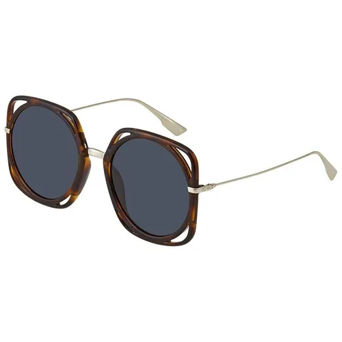 Kính Mát Nữ Dior Blue Mirror Sqaure Ladies Sunglasses DIORDIRECTIONDM2 56 Màu Xanh Blue