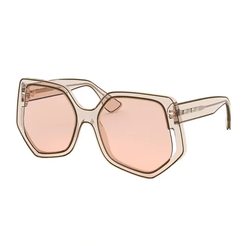 Kính Mát Nữ Miu Miu&nbsp;Transparent Sunglasses MU 07VS - 06D3D2 Màu Hồng