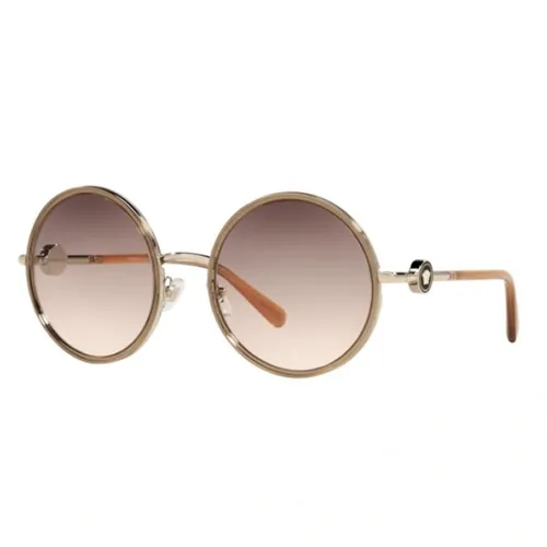 Versace - Kính Mát Nữ Versace Transparent Brown Sunglasses Woman VE 2229 - 12520P Màu Nâu - Vua Hàng Hiệu