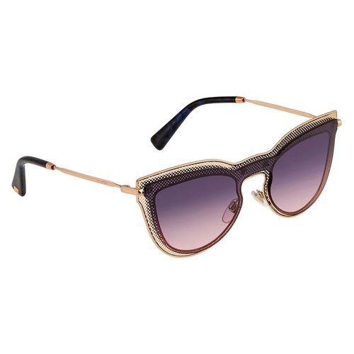 Kính Mát Nữ Valentino Rose Gold Tone Cat Eye Sunglasses VA2018 3004I6 33 Màu Tím/ Vàng Hồng-3