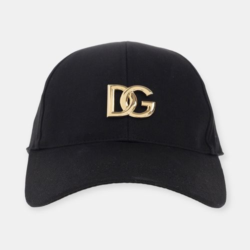 Mũ Dolce & Gabbana D&G Cotton Baseball Cap With DG Patch Màu Black Size 60-3