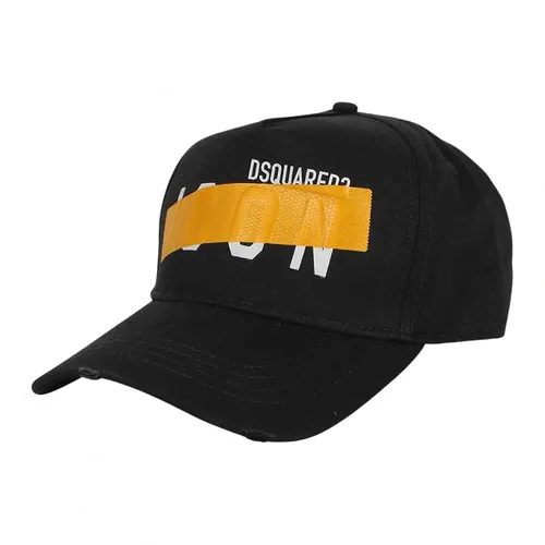 Mũ Dsquared2 Taped D2 Icon Cap DSQ2 BCM0478 Màu Đen