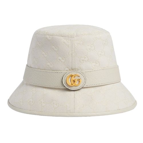 Mũ Gucci Canvas Bucket Hat Ivory 748476 4HG62 9078 Màu Trắng Kem Size S-1