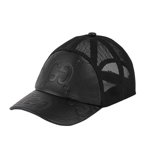 Mũ Gucci Jumbo GG Leather Baseball Hat 752640 4HA1H 1060 Màu Đen-1