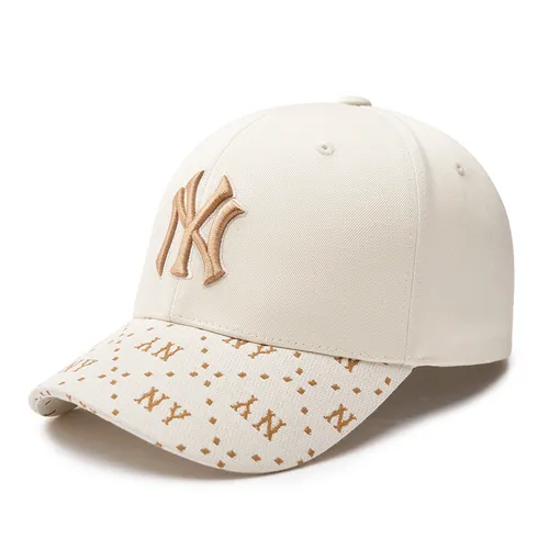 Mũ MLB Diamond Monogram Point Ball Cap New York Yankees 3ACPM093N-50CRD Màu Kem