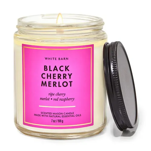 Nến Thơm Bath & Body Works Black Cherry Merlot Candle 198g - Nến thơm - Vua Hàng Hiệu