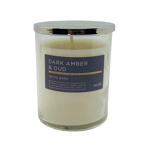 Nến Thơm Bath & Body Works Single Wick Candle Dark Amber & Oud 227g - Nến thơm - Vua Hàng Hiệu