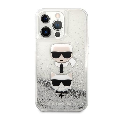Ốp Điên Thoại Karl Lagerfeld Liquid Glitter Case And Karl iPhone 14 Pro Max Màu Trắng Bạc-4