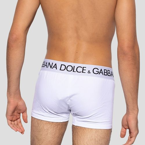 Quần Lót Nam Dolce & Gabbana D&G Boxer White With Logo Embroidered M4B97J OUAIG W0800 Màu Trắng-3